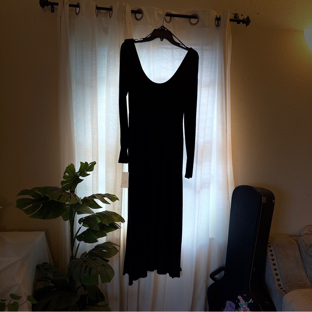 NWT a new day Black Long Sleeve Dress - Picture 6 of 9